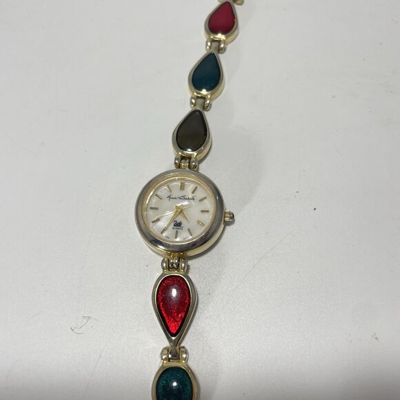 Gloria Vanderbilt Women’s Watch MOP Dial Teardrop Gem Band Quartz - Not Running - Picture 4 of 12